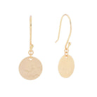 Bohemian Disc Drop Earrings Gold 1 - Bowerbird Jewels - Online Jewellery Store