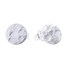 Bohemian Disc Stud Earrings Silver 1 - Bowerbird Jewels - Online Jewellery Store