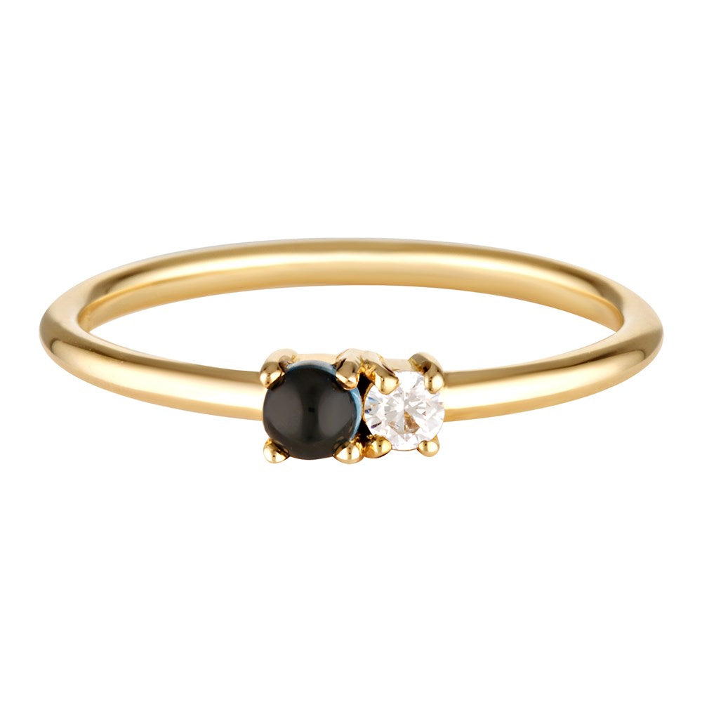 Talua Gold Blue Topaz Ring