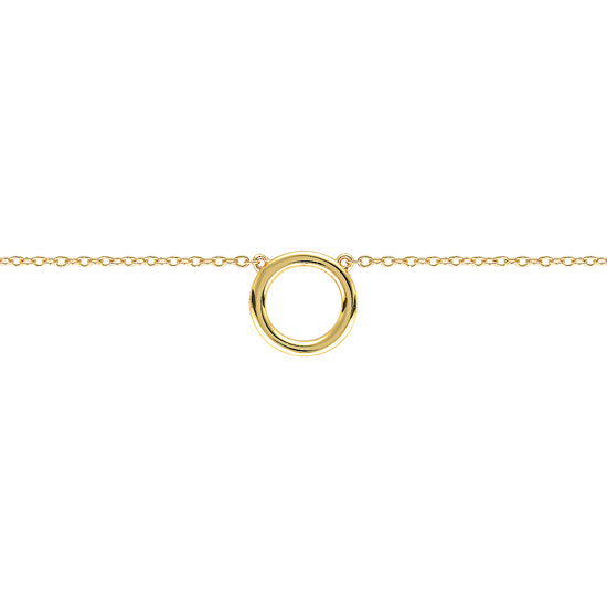 Orbit Circle Necklace Gold 2 - Bowerbird Jewels - Online Jewellery Stores