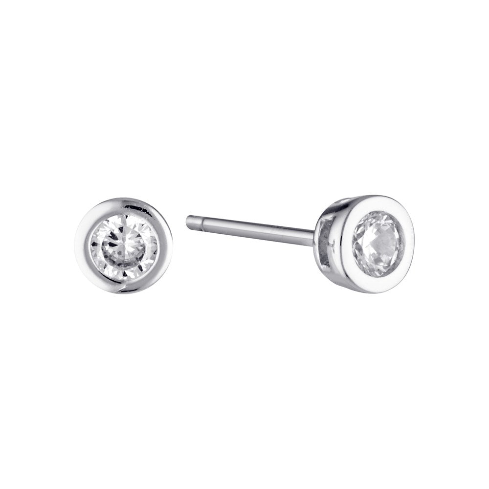 3.0mm Cubic Zirconia Stud Earrings