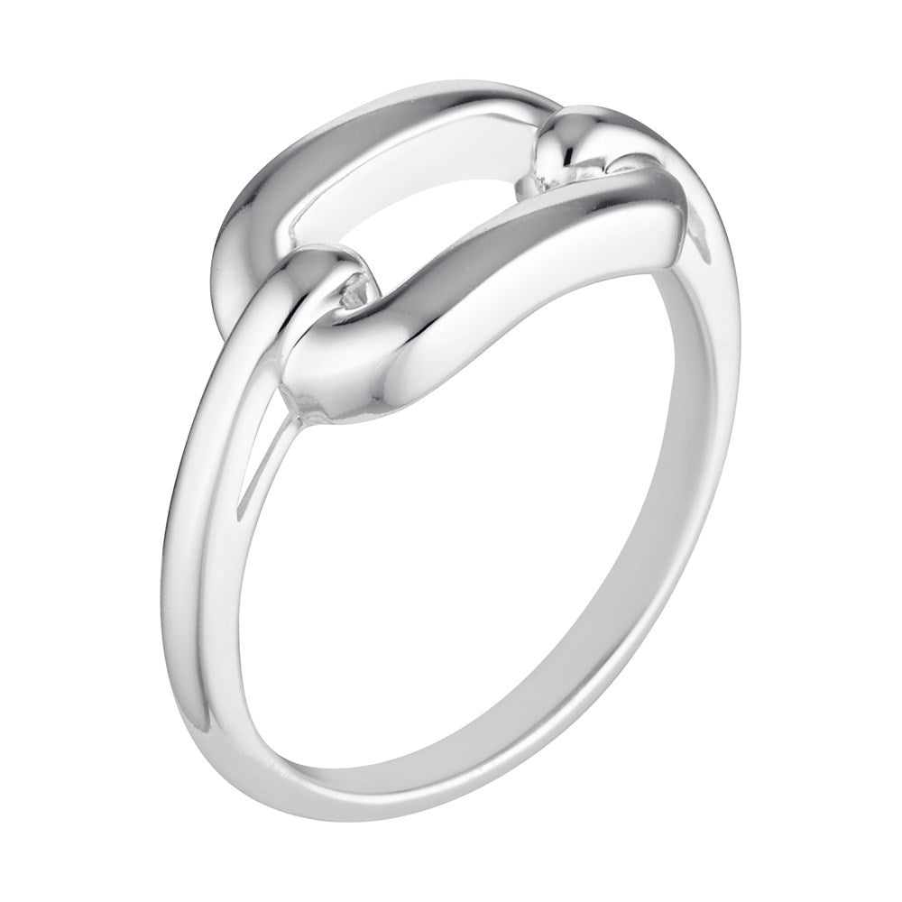 Silver Oval Link Ring