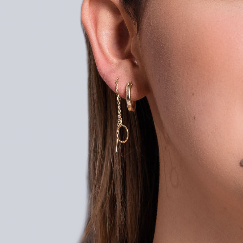 Load image into Gallery viewer, Hoop Earrings 15mm Gold 2 - Bowerbird Jewels - Online Jewellery Stores

