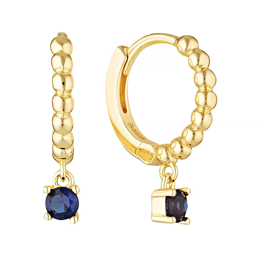 Bubble Huggie Hoop Drop Earrings Gold 1 - Australian Jewellery Brand Bowerbird Jewels