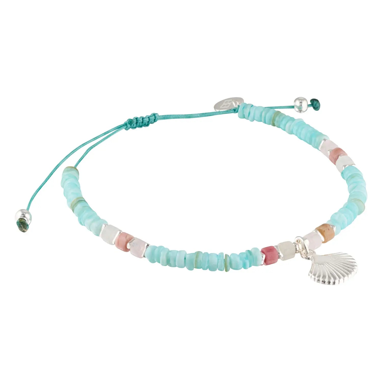 Caspian Shell and Beaded Gemstone Stacking Bracelet 1 - Australian Jewellery Brand Bowerbird Jewels