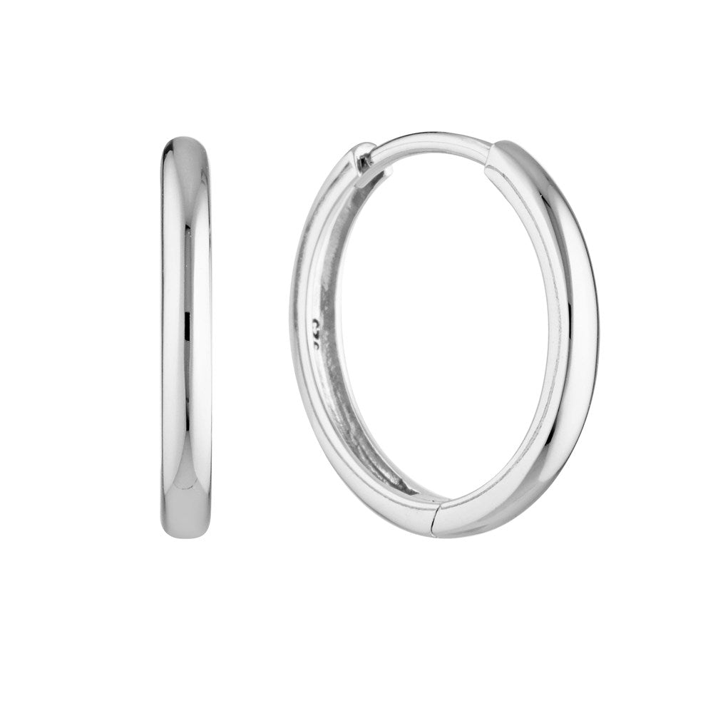 Classic Everyday Hoop Earrings Silver 1 - Australian Jewellery Brand Bowerbird Jewels