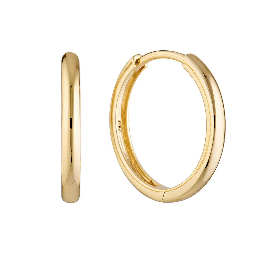Classic Everyday Huggie Hoop Earrings Gold 1 - Australian Jewellery Brand Bowerbird Jewels
