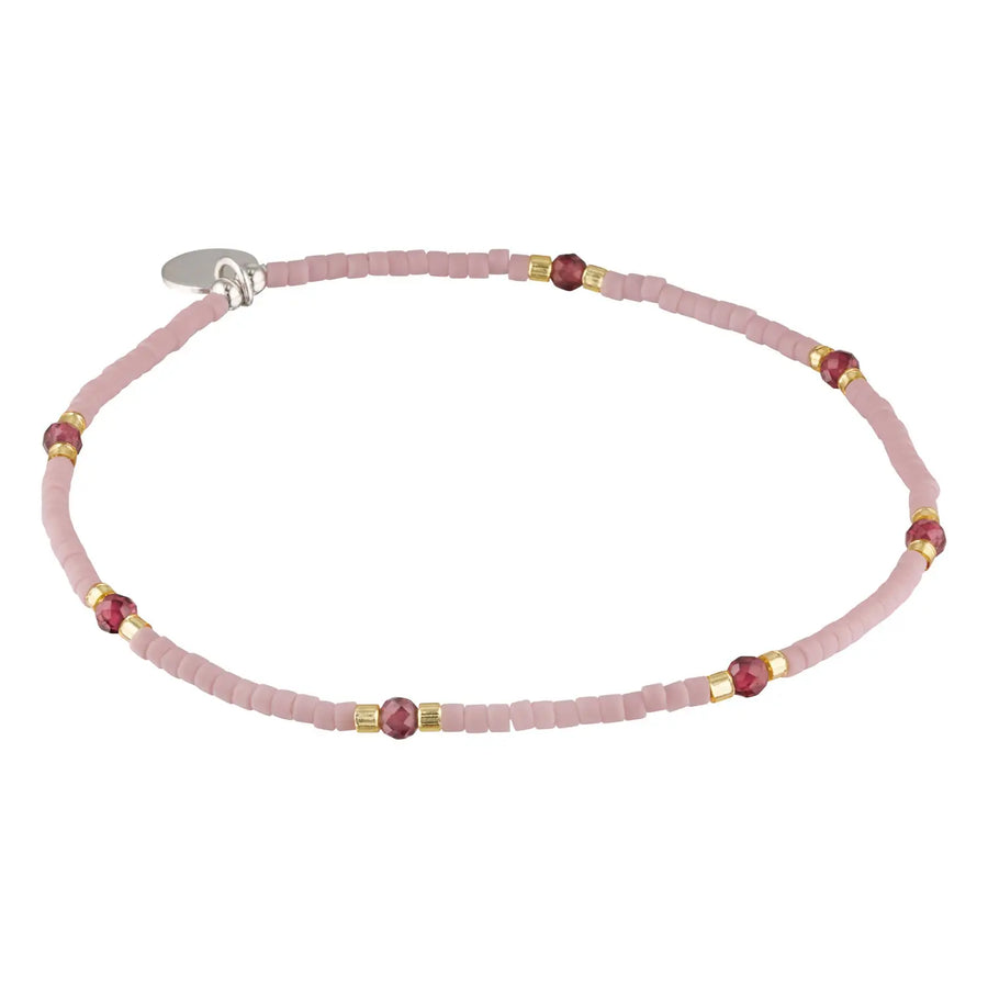 Colour Splice Garnet Gemstone Stacking Bracelet 1 - Australian Jewellery Brand Bowerbird Jewels
