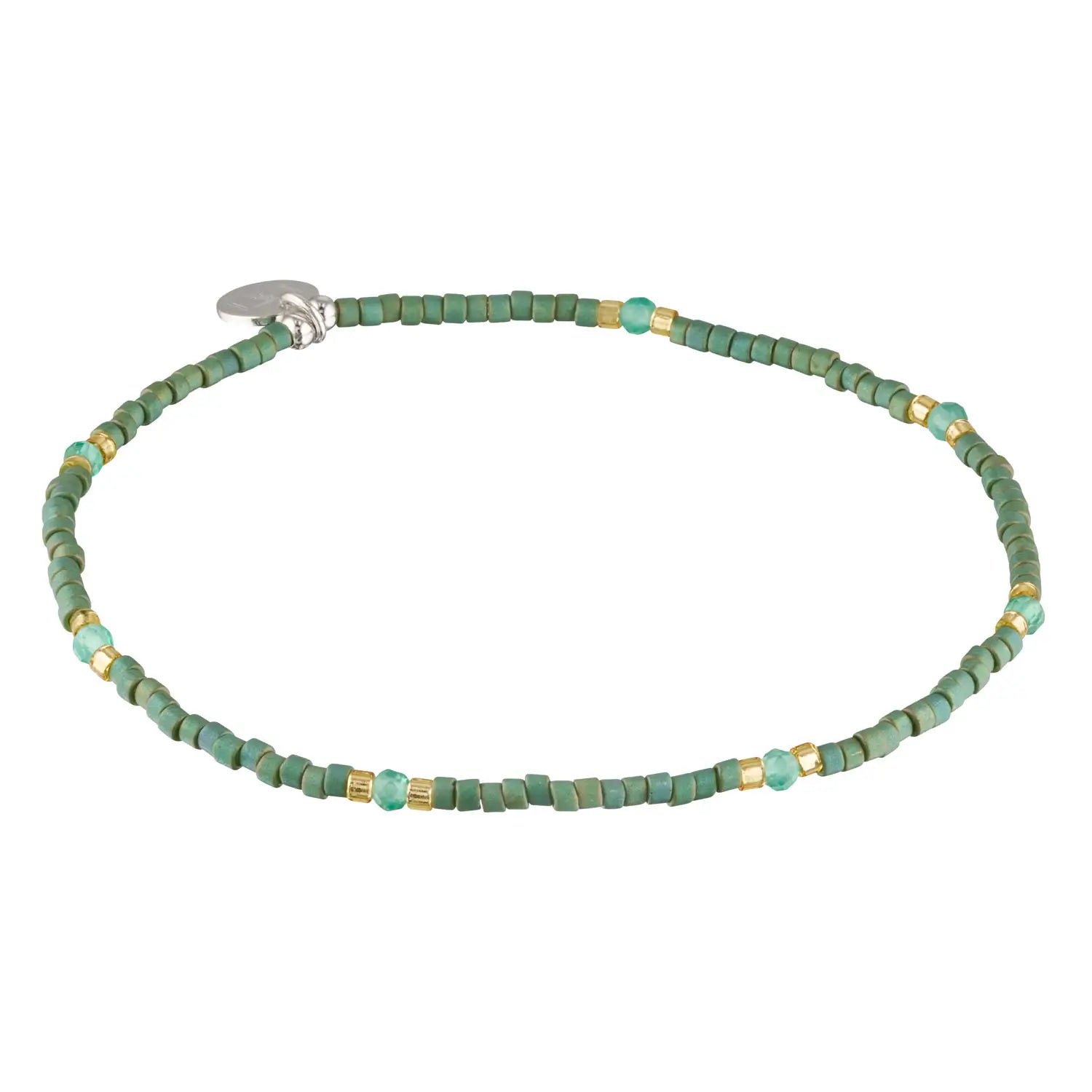 Colour Splice Green Agate Gemstone Stacking Bracelet 1 - Australian Jewellery Brand Bowerbird Jewels