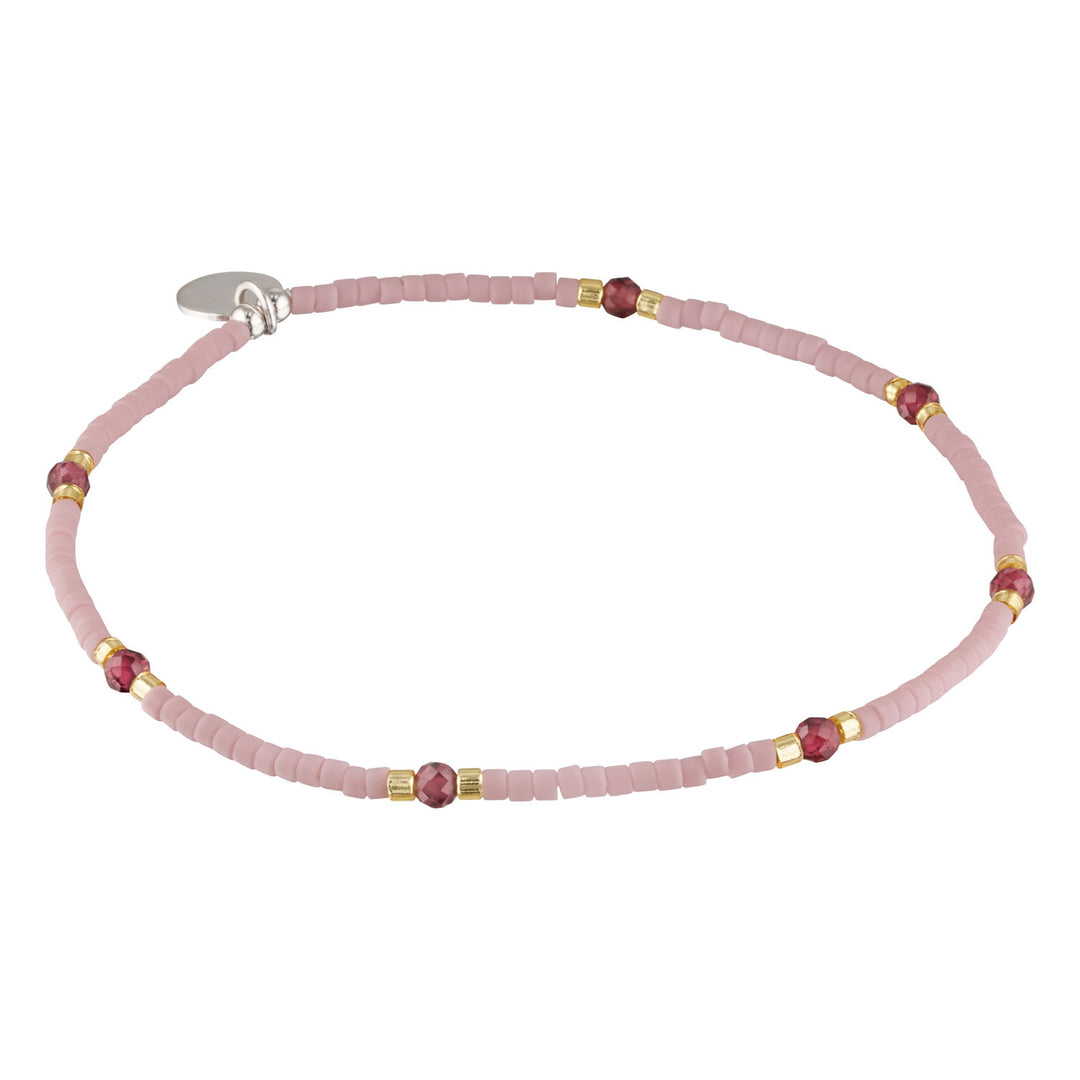 Colour Splice Garnet Gemstone Stacking Bracelet-Australian Jewellery Brand Bowerbird Jewels
