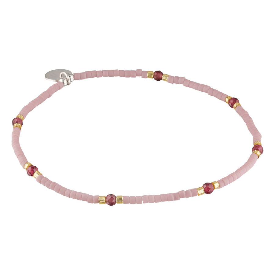Colour Splice Garnet Gemstone Stacking Bracelet-Australian Jewellery Brand Bowerbird Jewels