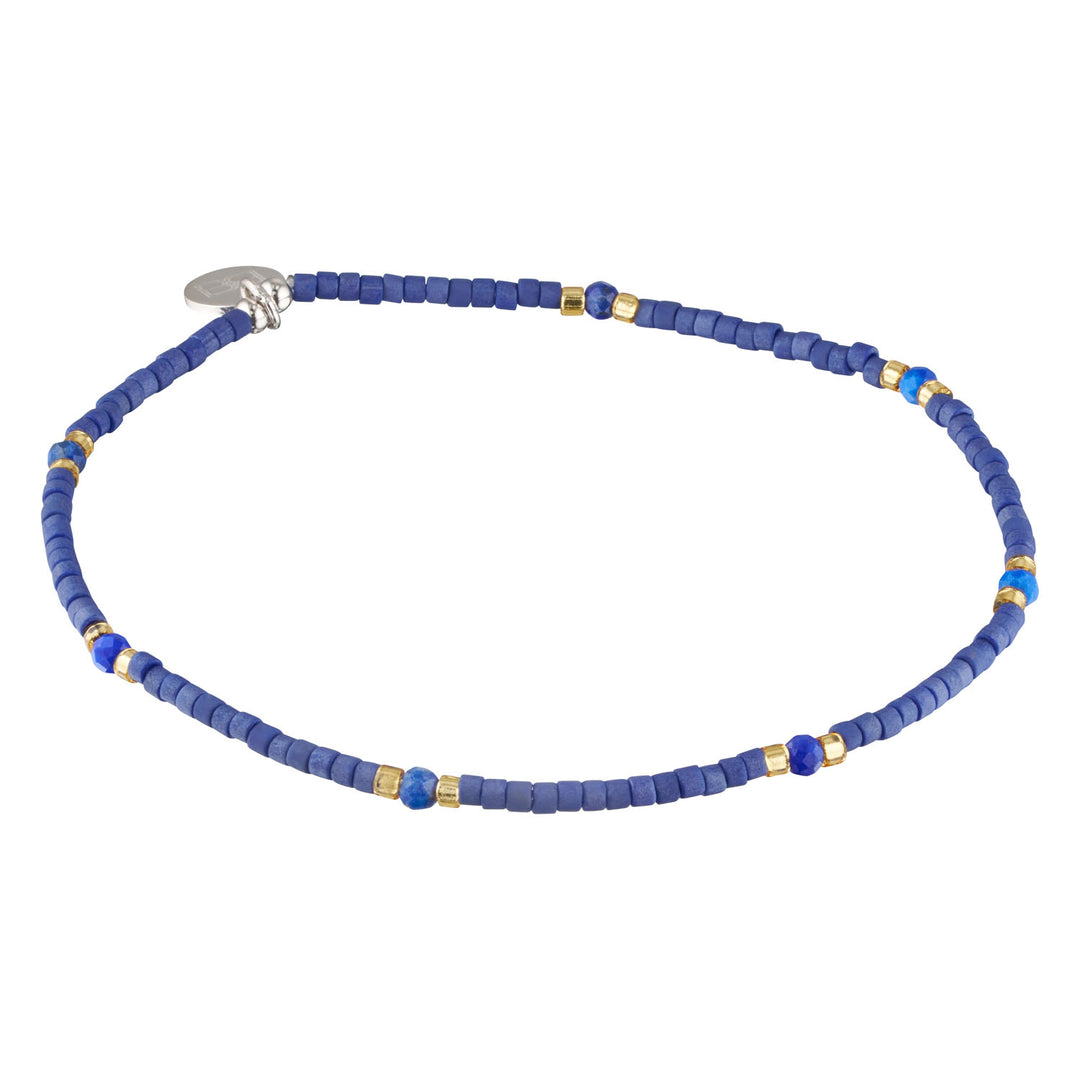 Colour Splice Lapis Lazuli Gemstone Stacking Bracelet-Australian Jewellery Brand Bowerbird Jewels