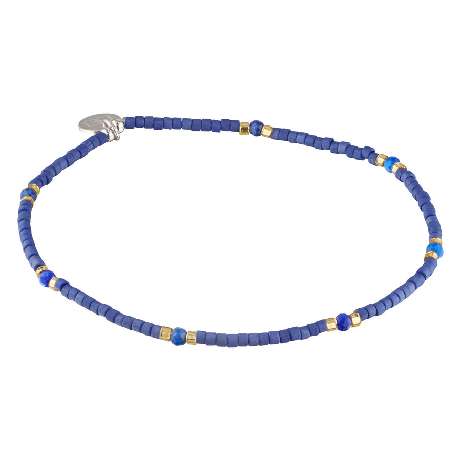 Colour Splice Lapis Lazuli Gemstone Stacking Bracelet-Australian Jewellery Brand Bowerbird Jewels