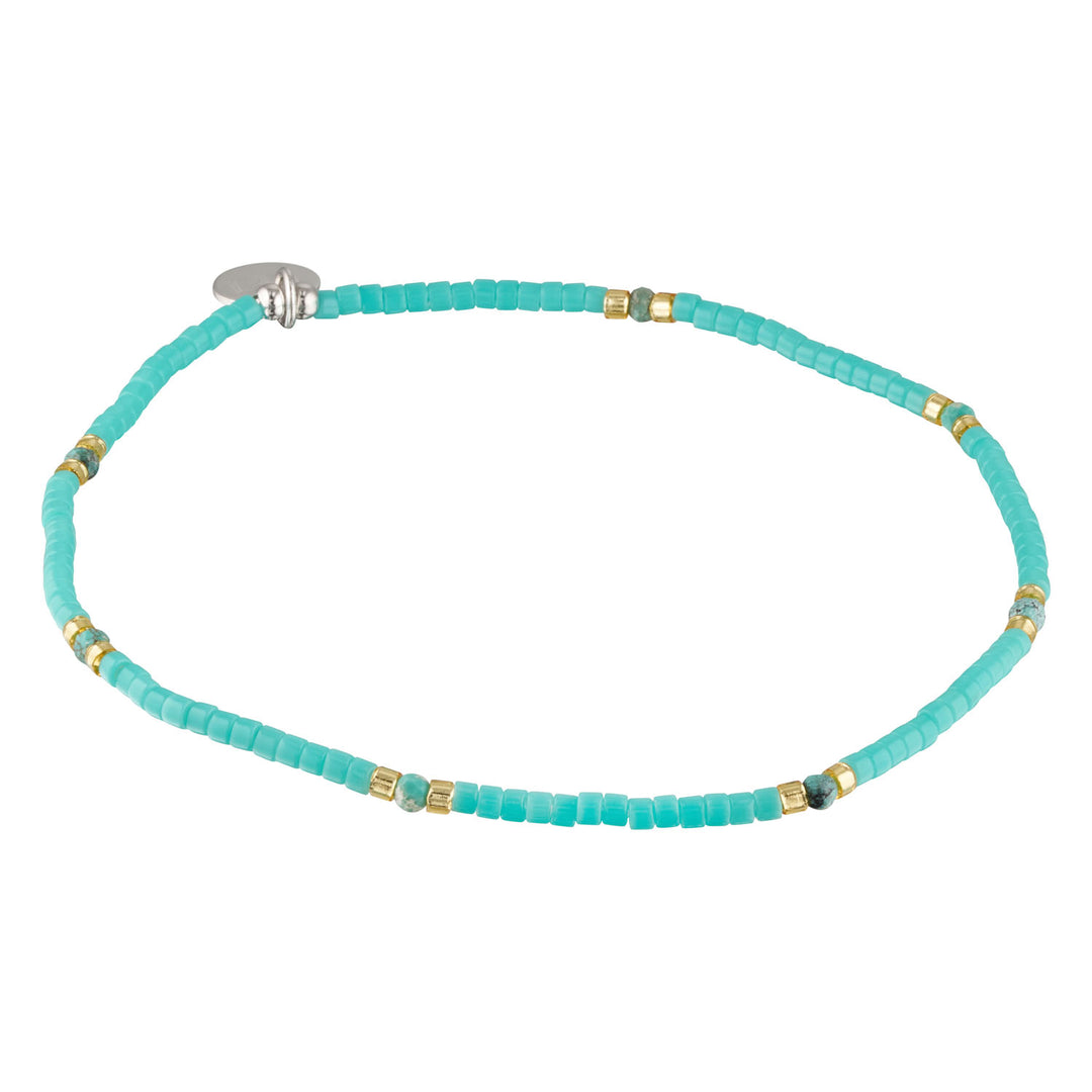 Colour Splice Turquoise Gemstone Stacking Bracelet-Australian Jewellery Brand Bowerbird Jewels
