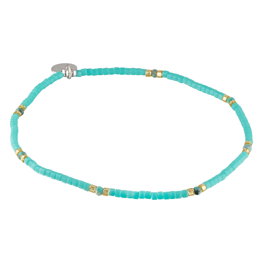 Colour Splice Turquoise Gemstone Stacking Bracelet-Australian Jewellery Brand Bowerbird Jewels