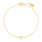 Cross Bracelet Gold 1 - Bowerbird Jewels - Online Jewellery Store