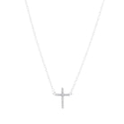 Cubic Zirconia Cross Silver 2 - Bowerbird Jewels - Online Jewellery Store