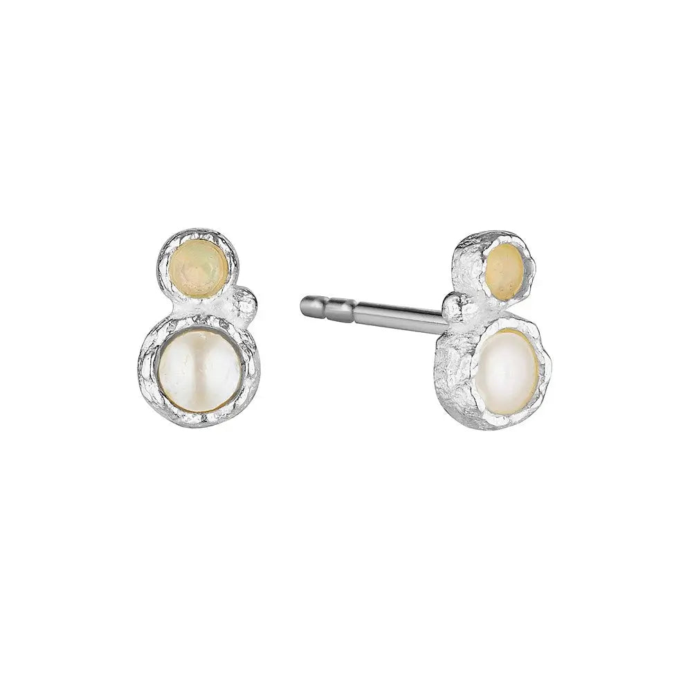Empowered Organic Stud Earrings Silver 1 - Australian Jewellery Brand Bowerbird Jewels