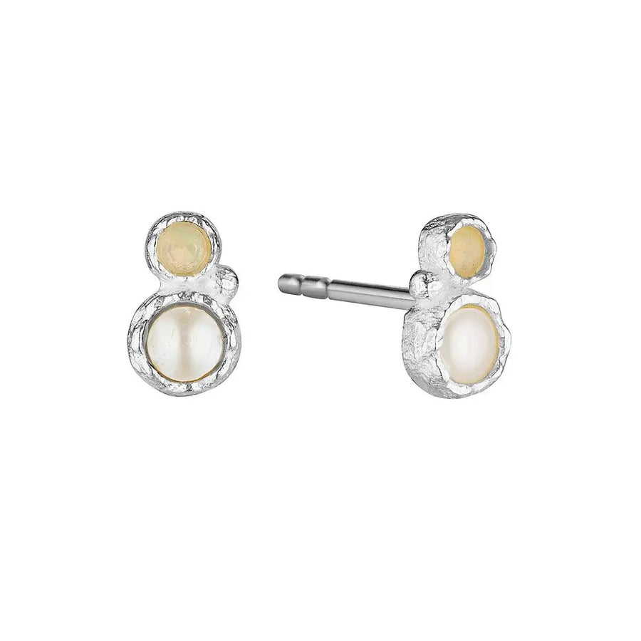 Empowered Organic Stud Earrings Silver 1 - Australian Jewellery Brand Bowerbird Jewels