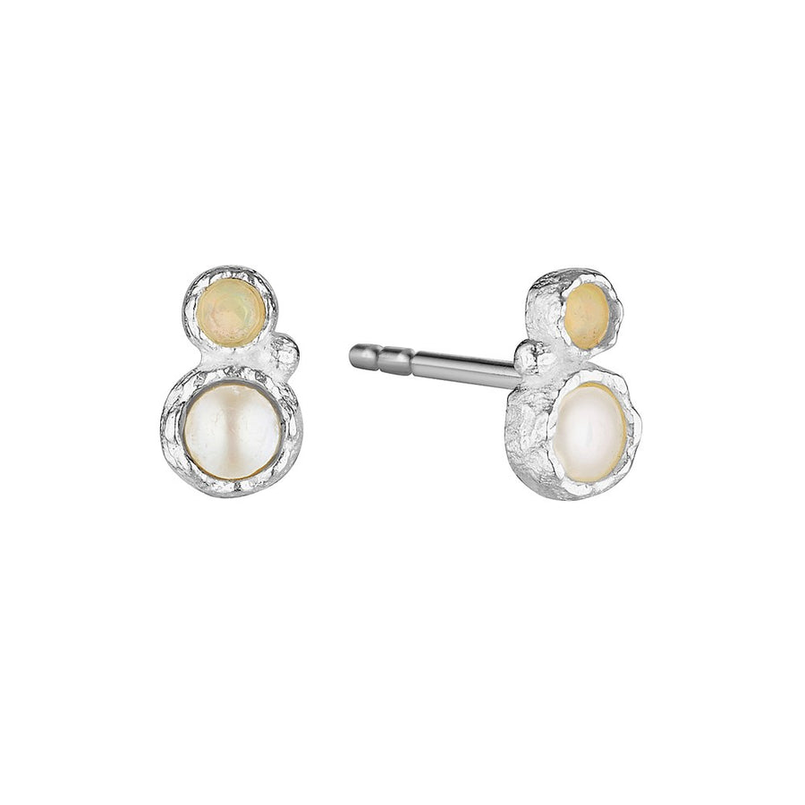 Empowered Organic Studs Silver 1 - Bowerbird Jewels - Online Jewellery Store