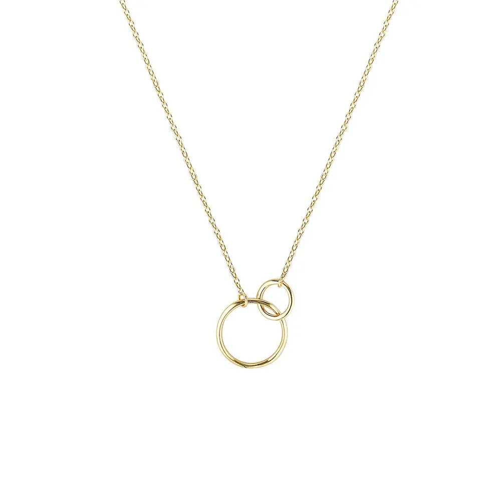 Entwined Circle Necklace in Silver and Gold Gold 1 - Australian Jewellery Brand Bowerbird Jewels