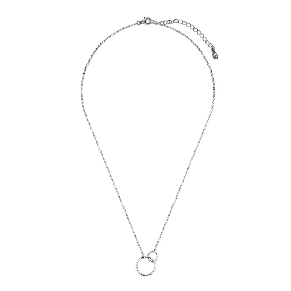 Entwined Circle Necklace in Silver and Gold Silver 2 - Australian Jewellery Brand Bowerbird Jewels