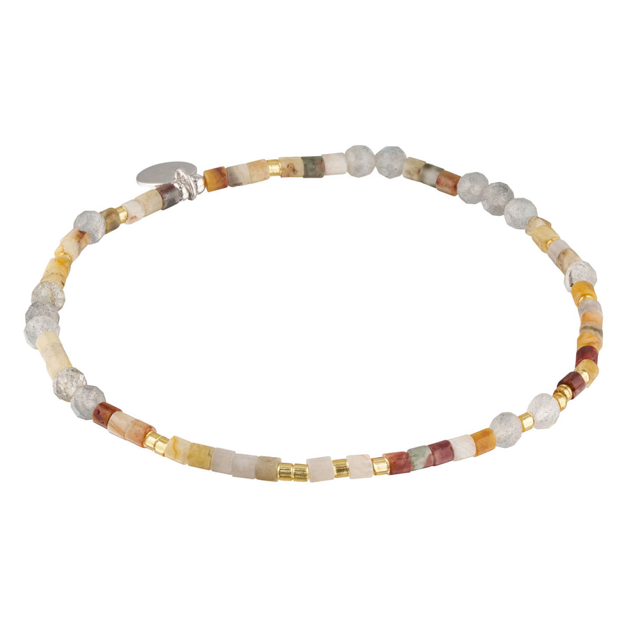Gem Pop Agate and Labradorite Beaded Stacking Bracelets-Australian Jewellery Brand Bowerbird Jewels