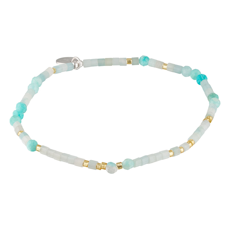 Gem Pop Amazonite Beaded Stacking Bracelet-Australian Jewellery Brand Bowerbird Jewels
