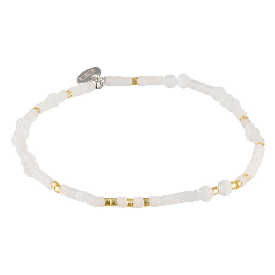 Gem Pop Quartzite and Moonstone Beaded Stacking Bracelets-Australian Jewellery Brand Bowerbird Jewels
