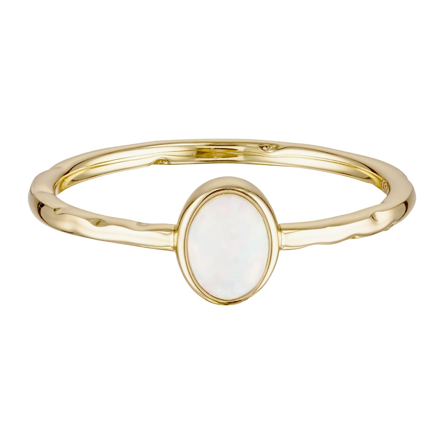 Gold-Solasta Solitaire Opalite Ring in 18K Gold Vermeil -Australian Jewellery Brand Bowerbird Jewels