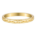 Gold Floral Stacking Band Gold 1 - Australian Jewellery Brand Bowerbird Jewels