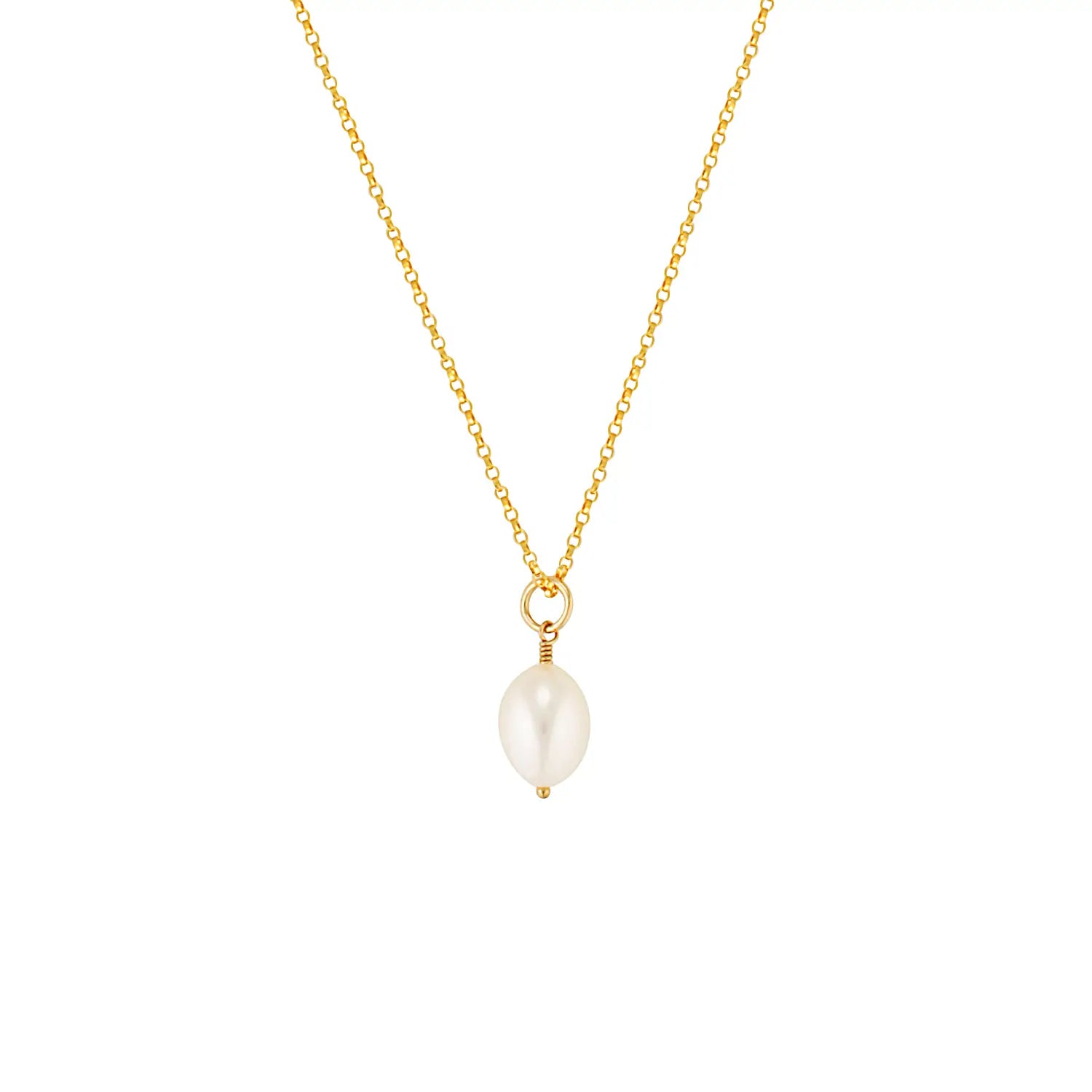 Gold Filled Drop Pearl Necklace Gold 1 - Australian Jewellery Brand Bowerbird Jewels