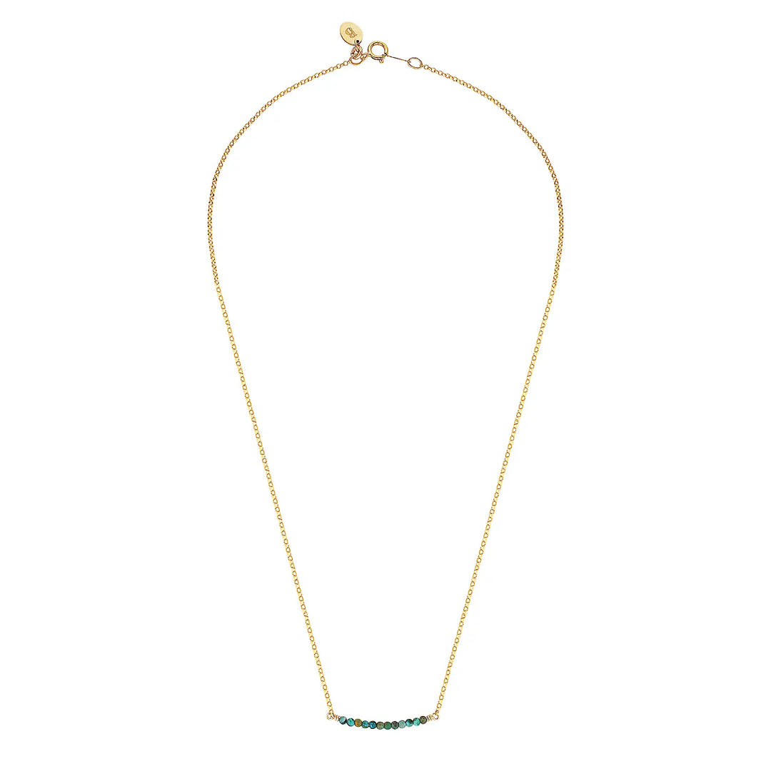 Gold Filled Turquoise Line Necklace Gold 3 - Australian Jewellery Brand Bowerbird Jewels