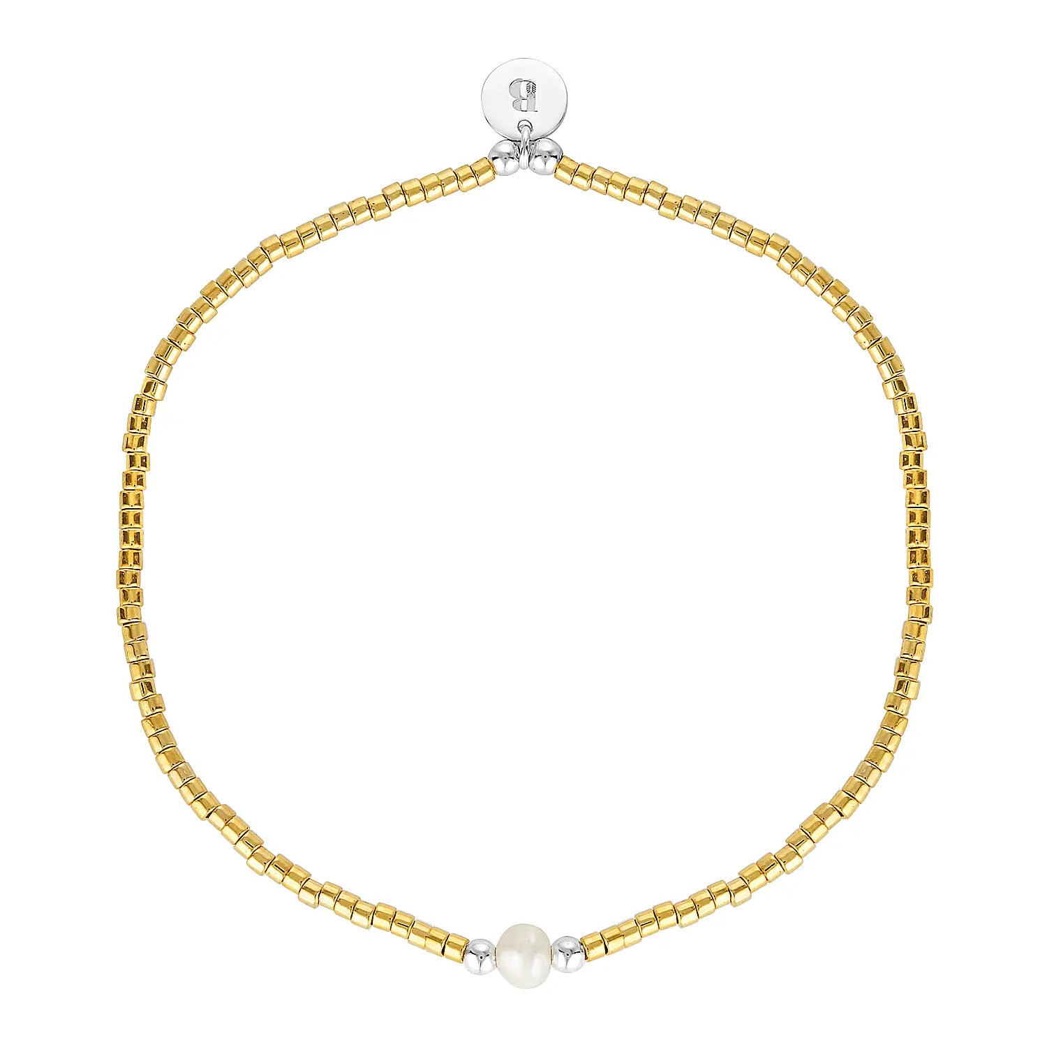 Kaleidoscope Pearl Beaded Stacking Bracelet Gold 1 - Australian Jewellery Brand Bowerbird Jewels