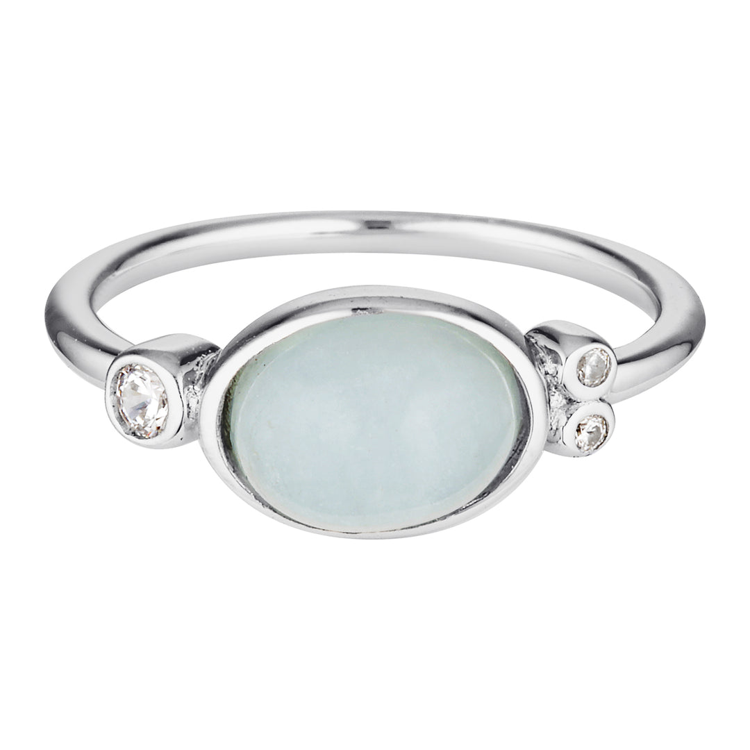 Leal Aquamarine Gemstone Ring in Sterling Silver Silver 1 - Bowerbird Jewels - Online Jewellery Store