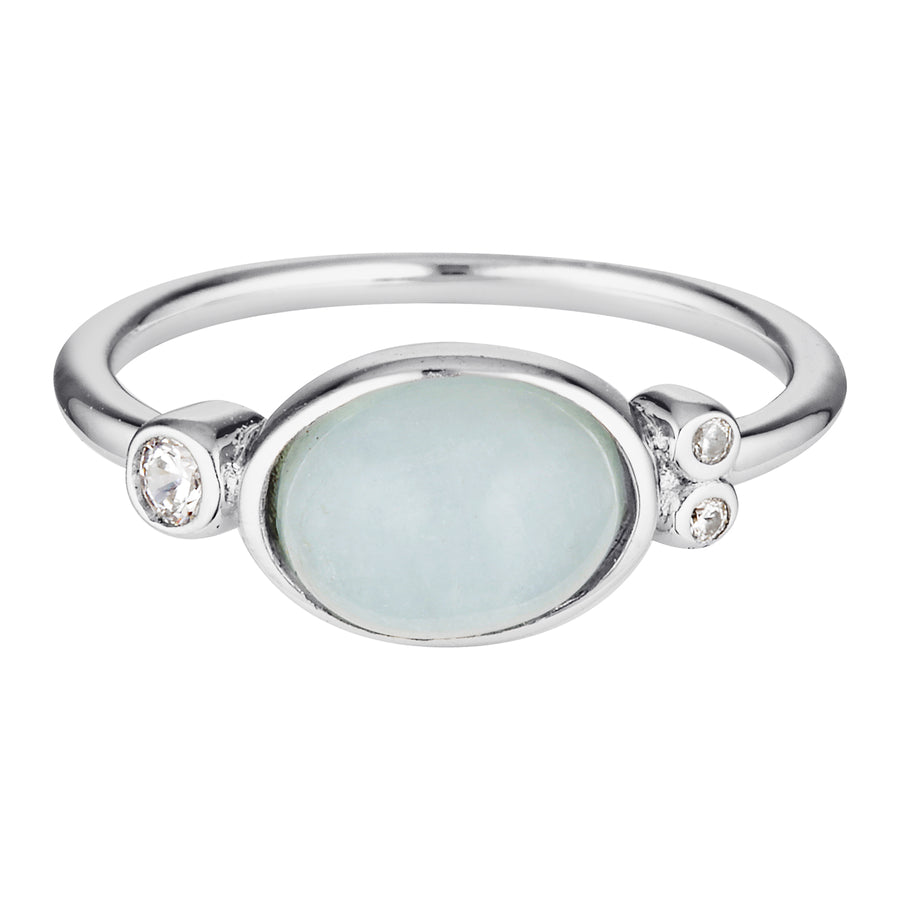 Leal Aquamarine Gemstone Ring in Sterling Silver Silver 1 - Bowerbird Jewels - Online Jewellery Store