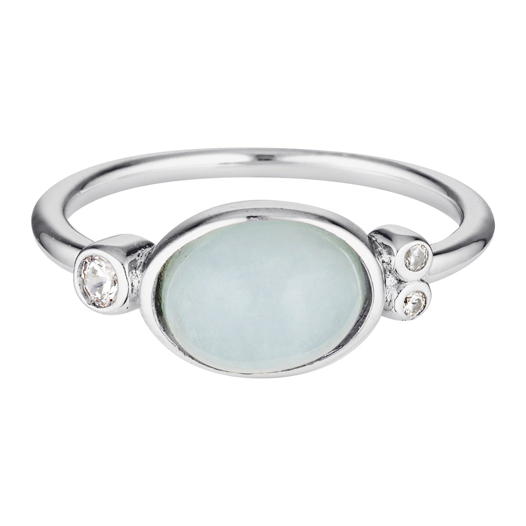 Leal Aquamarine Gemstone Ring in Sterling Silver Silver 1 - Bowerbird Jewels - Online Jewellery Store