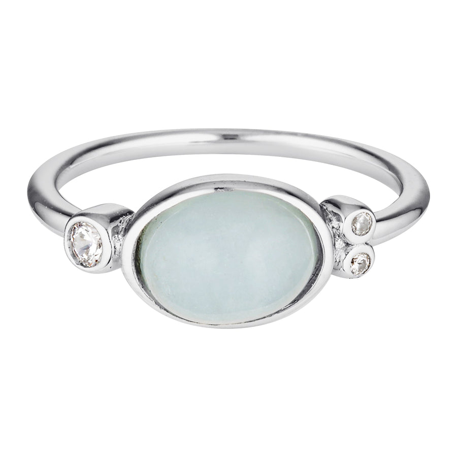 Leal Aquamarine Gemstone Ring in Sterling Silver Silver 1 - Bowerbird Jewels - Online Jewellery Store