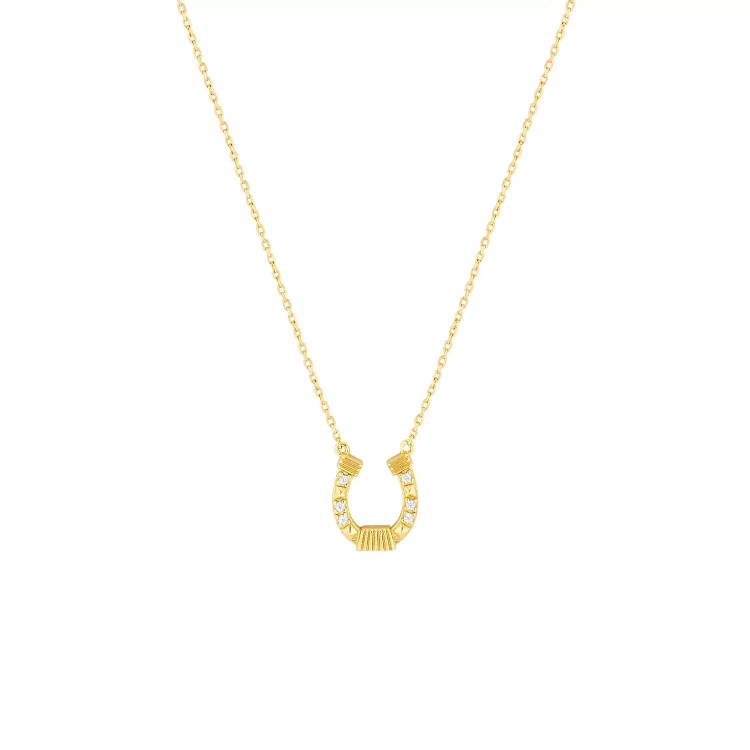 Lucky Horseshoe Necklace in Sterling Silver or Gold Gold 1 - Australian Jewellery Brand Bowerbird Jewels