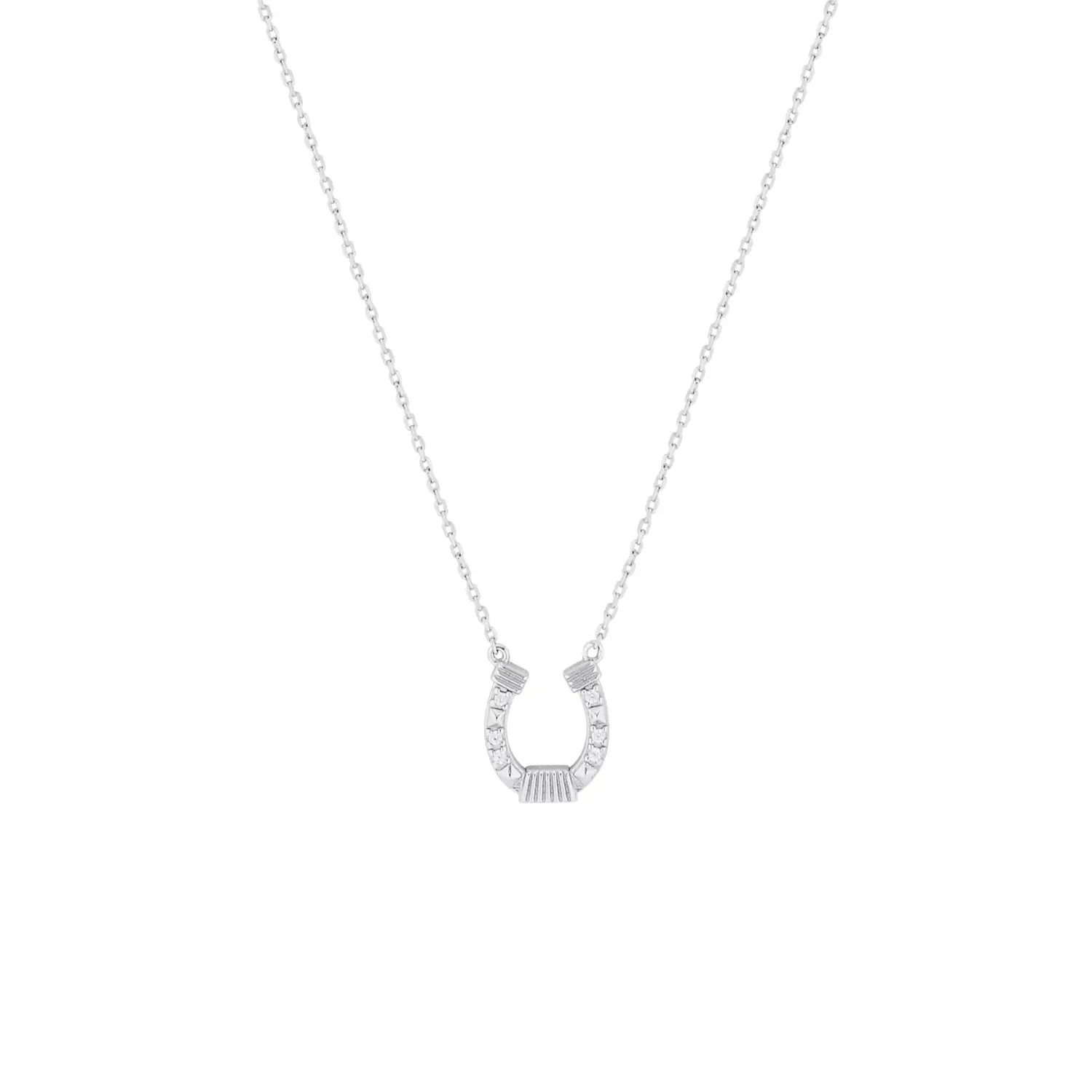 Lucky Horseshoe Necklace in Sterling Silver or Gold Silver 2 - Australian Jewellery Brand Bowerbird Jewels