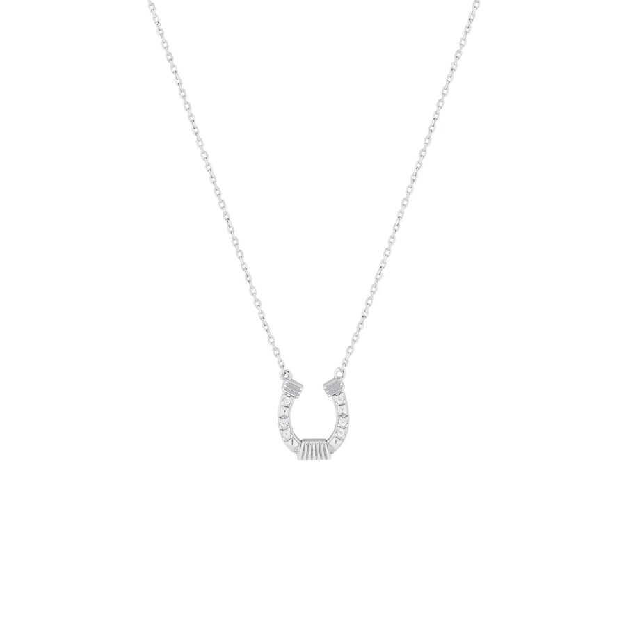Lucky Horseshoe Necklace in Sterling Silver or Gold Silver 2 - Australian Jewellery Brand Bowerbird Jewels