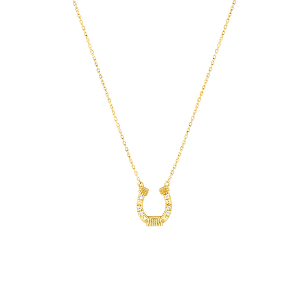Lucky Horseshoe Necklace in Sterling Silver or Gold1 in Gold - Australian Jewellery Brand Bowerbird Jewels