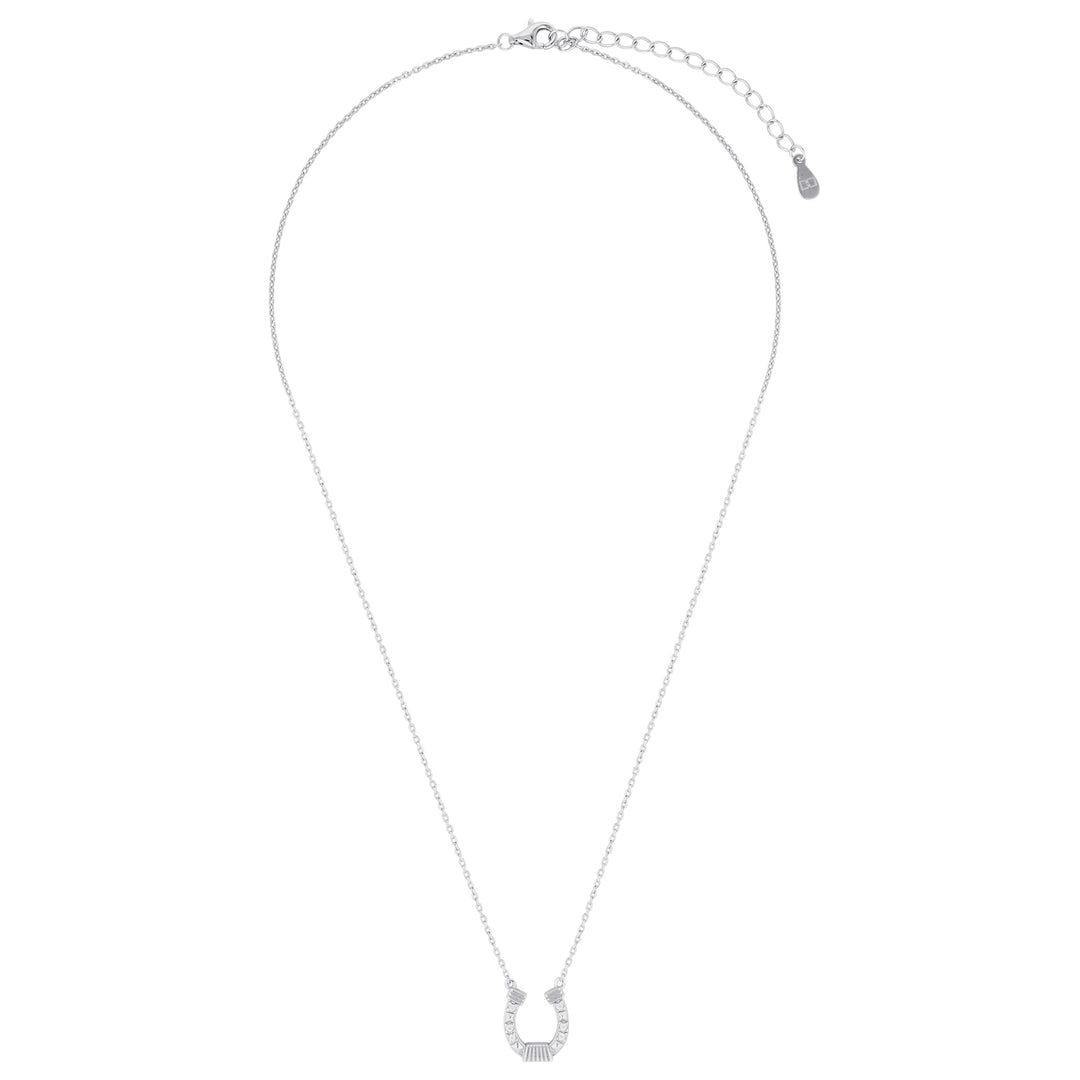 Lucky Horseshoe Necklace in Sterling Silver or Gold Silver 2 - Bowerbird Jewels - Online Jewellery Store