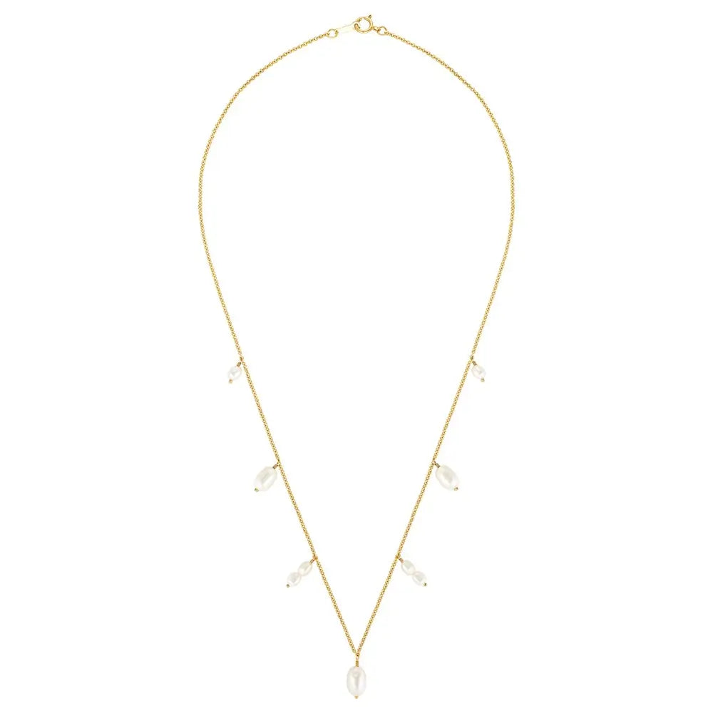 Mara Gold Filled Necklace with Mixed Freshwater Pearl Drops Gold 2 - Australian Jewellery Brand Bowerbird Jewels