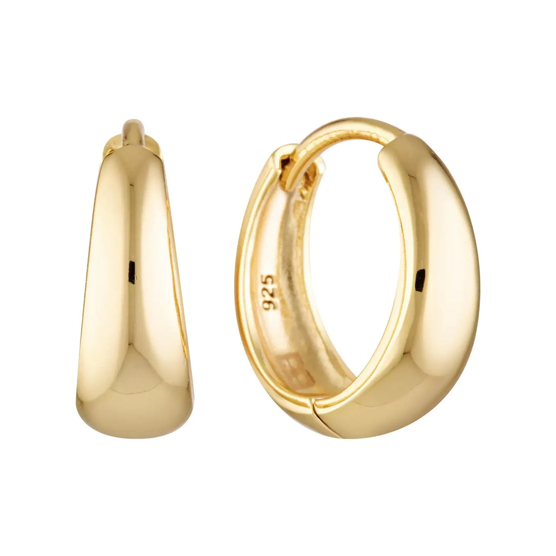 Medium Tapering Huggie Hoop Earrings Gold 1 - Australian Jewellery Brand Bowerbird Jewels