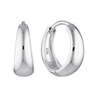 Medium Tapering Huggie Hoop Earrings Silver 1 - Australian Jewellery Brand Bowerbird Jewels