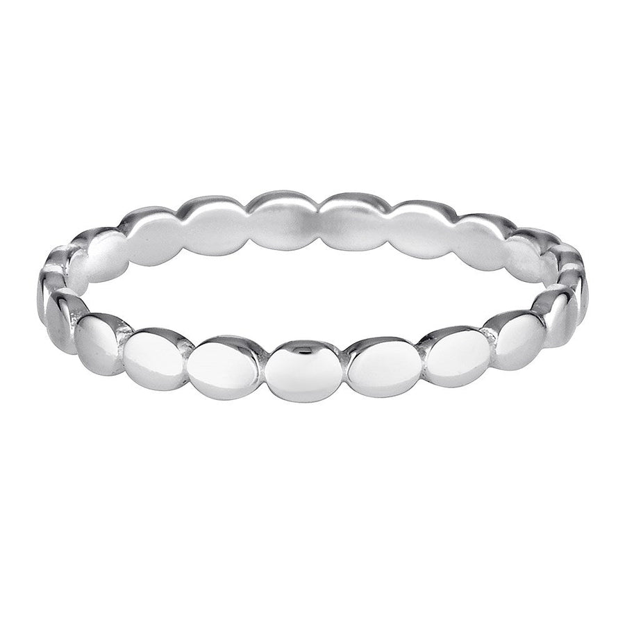 Mini Discs Silver Stacking Ring Silver 1 - Bowerbird Jewels - Online Jewellery Store