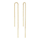 Minimalist Thread Earrings in Silver and Gold Gold 1 - Australian Jewellery Brand Bowerbird Jewels