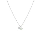Moonglow Opalite Necklace in Silver and Gold Silver 1 - Australian Jewellery Brand Bowerbird Jewels