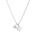 Moonglow Opalite Necklace in Silver and Gold Silver 3 - Australian Jewellery Brand Bowerbird Jewels